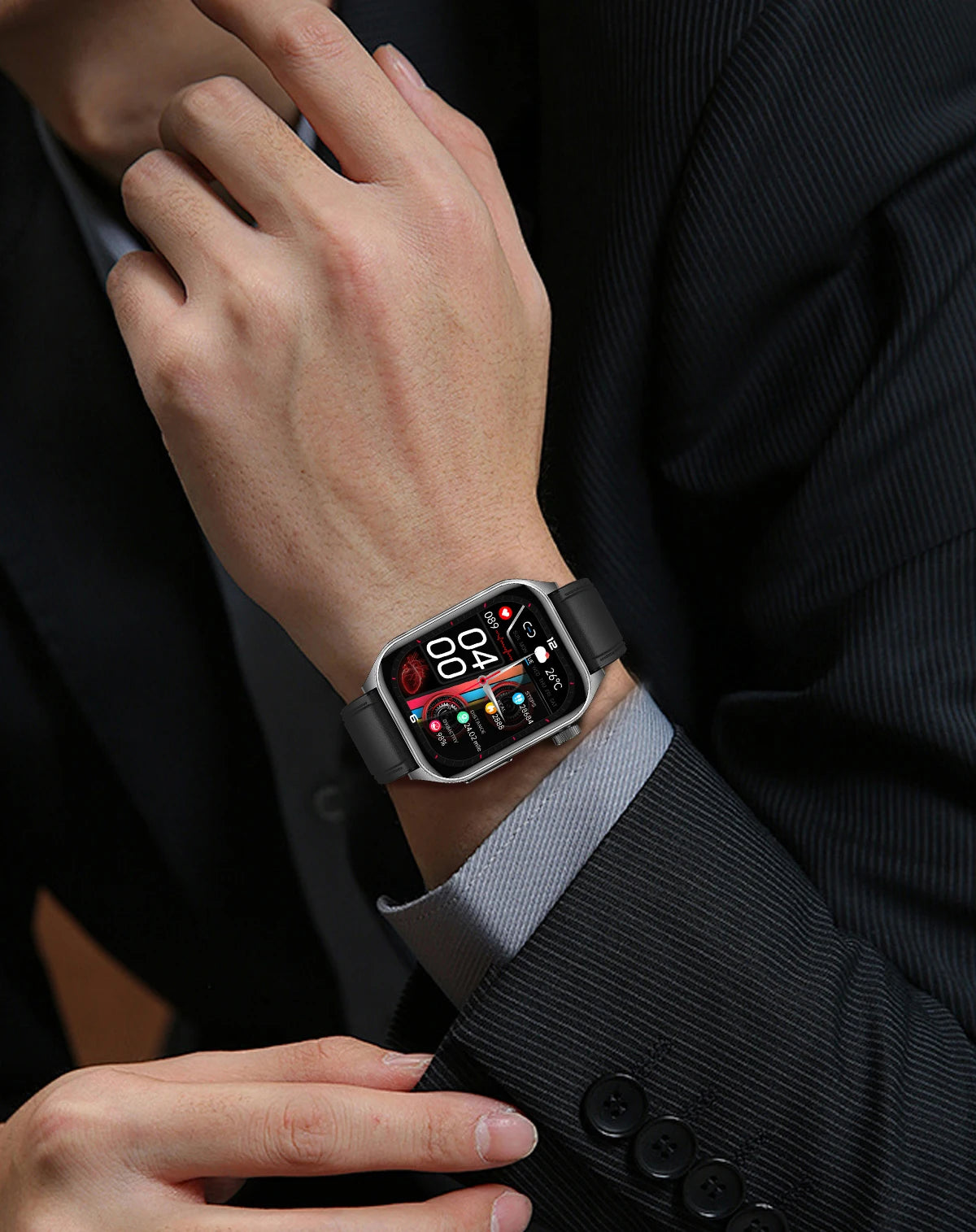 Smartwatch Saúde 2026 – Laser Inteligente, Diagnóstico Completo e Estilo Masculino