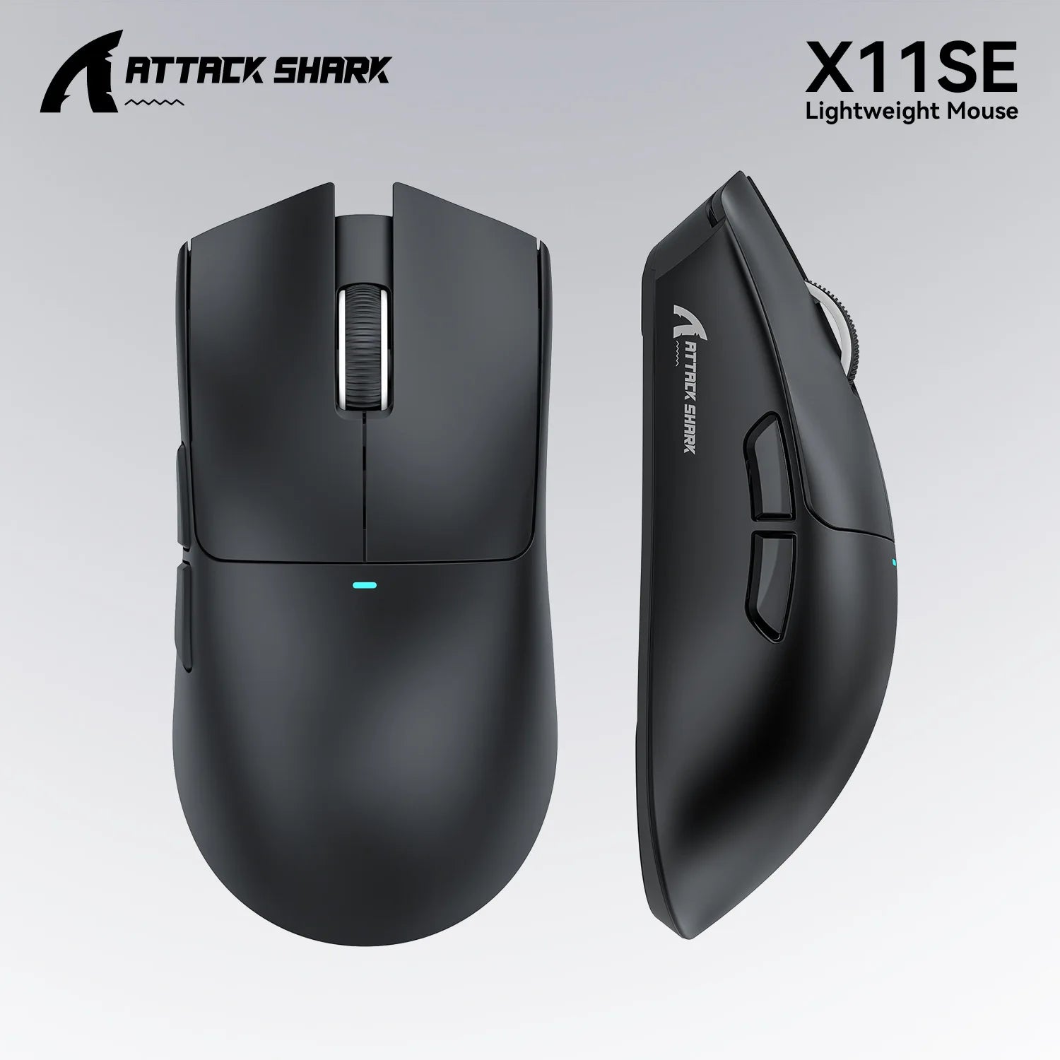 Attack Shark X11SE X11 PAW3311 Bluetooth Mouse, Tri-mode connectivity, Magnetic charging dock, Touchscreen, Ultralight gaming mouse