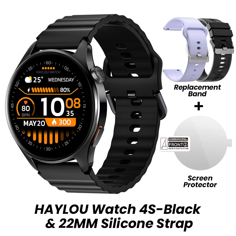 HAYLOU Watch 4S – AMOLED HD, GPS Avançado e Performance Desportiva