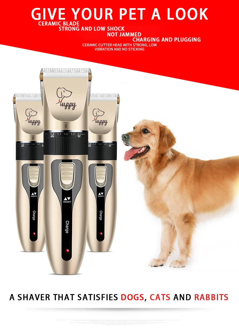 Electric Pet Clipper Grooming Kit For Dogs Reachable Trimmer Haircut Cat Hair Cutting Remover Professional Machine Set