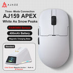 AJAZZ AJ159 APEX Paw3950 Wireless Mouse with RGB Magnetic Charging Base Lightweight Wired Bluetooth Gaming Mouse for PC Laptop