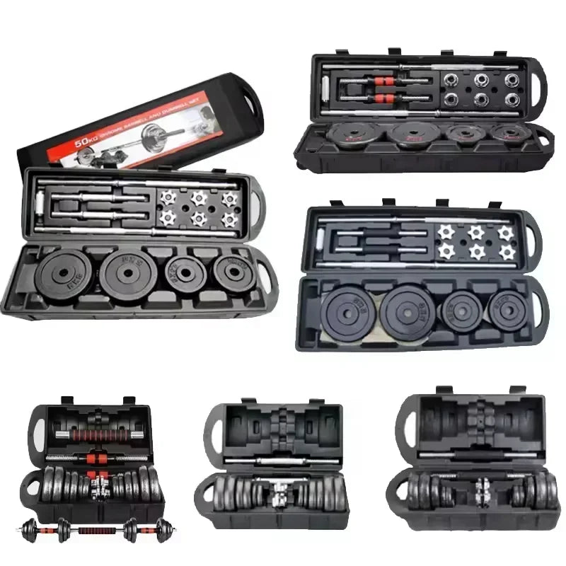 10kg 15kg 20kg 30kg Gym Home Weightlifting Dumbbells with Box Painted Black Painted Cast Iron Dumbbells Barbell Set.