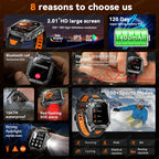 Smartwatch Militar 2026 – Robustez Extrema, Lanterna LED e Autonomia XL