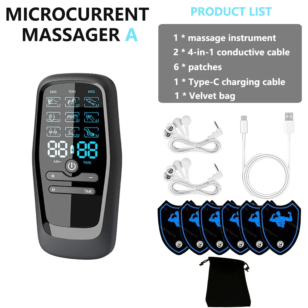 Ems Electric Muscle Stimulator Therapy High-Frequency Tens Muscle Stimulator Physiotherapy Pulse Body Massager Slimming Machine
