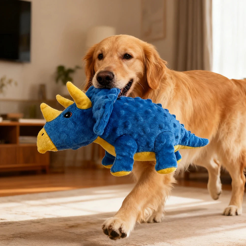 Peluche Dinossauro Resistente com Som – Brinquedo Interativo de Dupla Camada