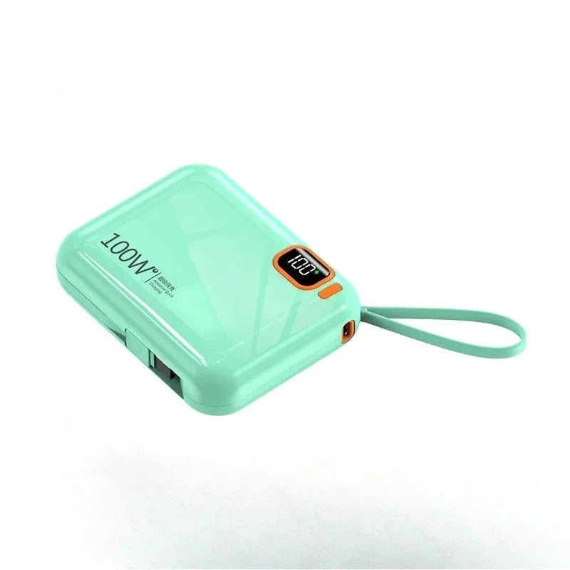 2025 New MINI 10000mAh Portable PD 120W Power Bank Two-Way Fast Charger Mini Powerbank for iPhone Xiaomi Samsung
