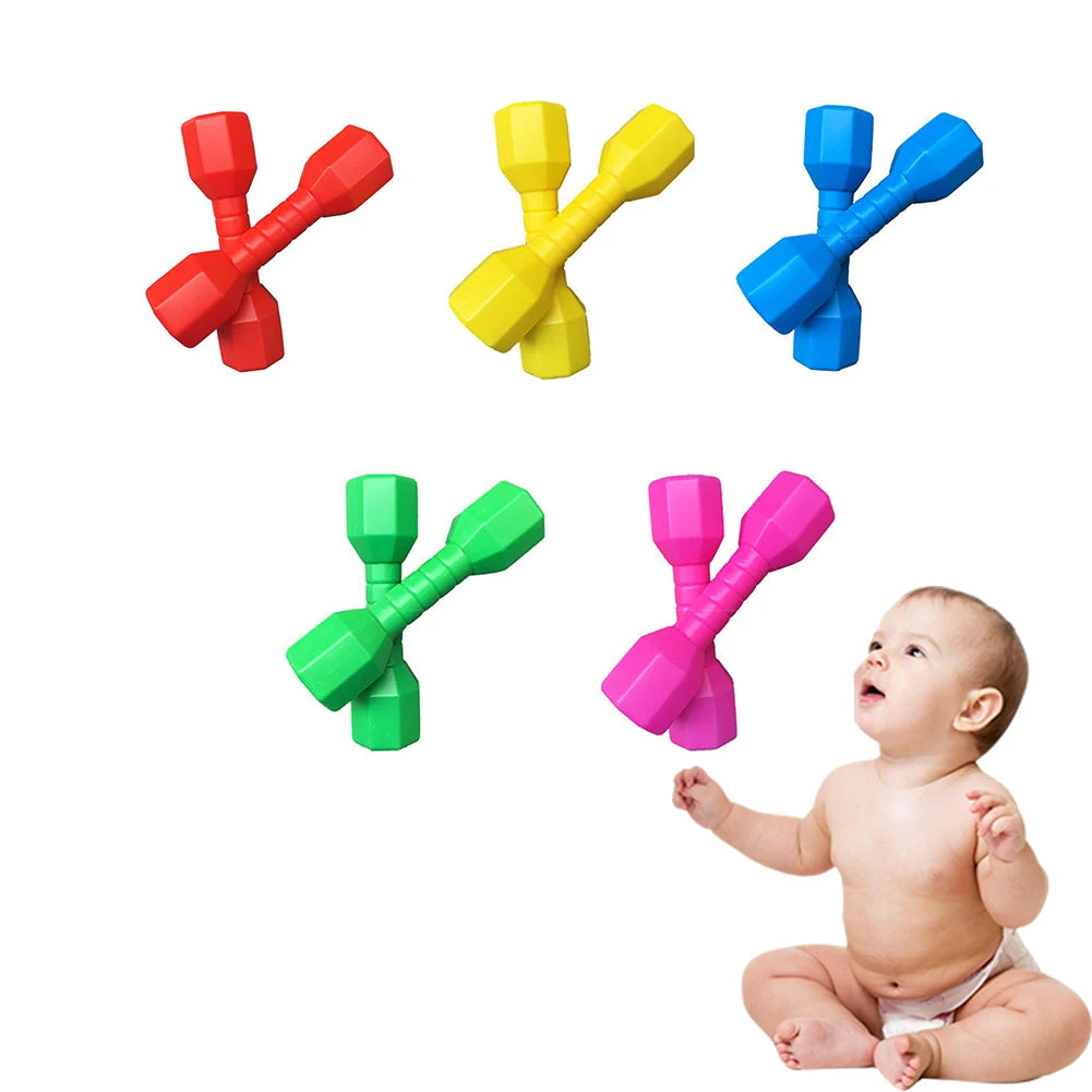 Ergonomic Home Hand Weights Fitness Equipment Fun Early Education Exercise PE Children Dumbbells, Gym, Outdoor Sports, 2Pcs Set