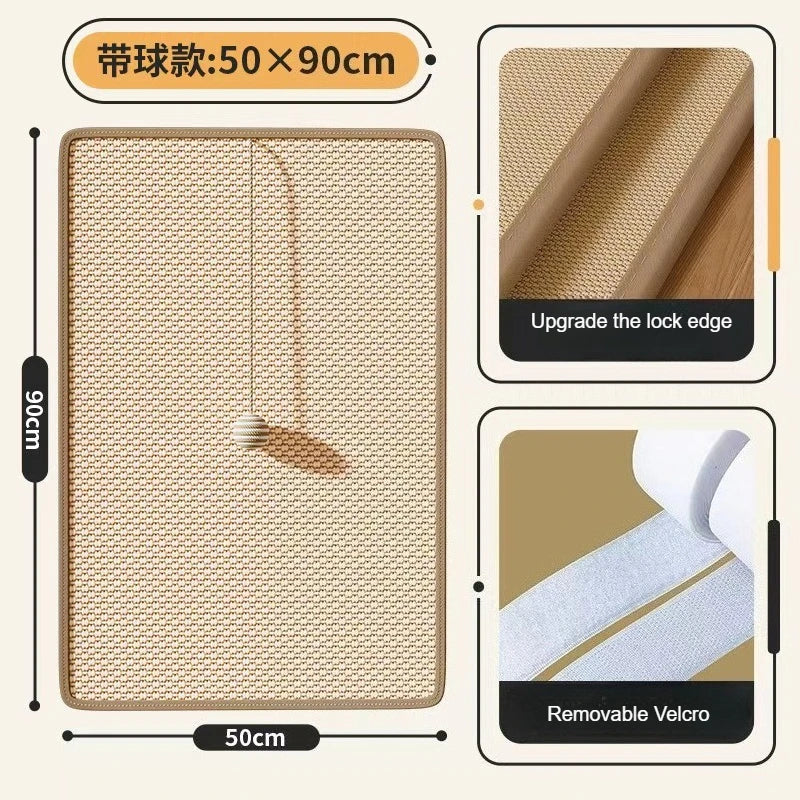 Durable Sisal Cat Scratch Pads, Cat Wall Pads, Sofa Claw Grinding Pads, Scratch Board Wall Stickers Cat Pet Toys Pet Accessories