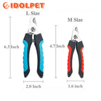 Professional Pet Nail Clipper with Safety Guard, Stainless Steel Scissors for Cat and Dog Claw Care and Grooming Supplies. Size Fits All Sizes.