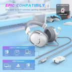 FIFINE H9W — Headset Gaming 7.1 USB/3.5 mm com Mic Over‑Ear para PC/PS5