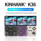 KINHANK Open Source K36 Retro Handheld Video Game Console with 16,000 Games Emulator for PS1/PSP/DC/N64/SS, 3.5-inch IPS Screen