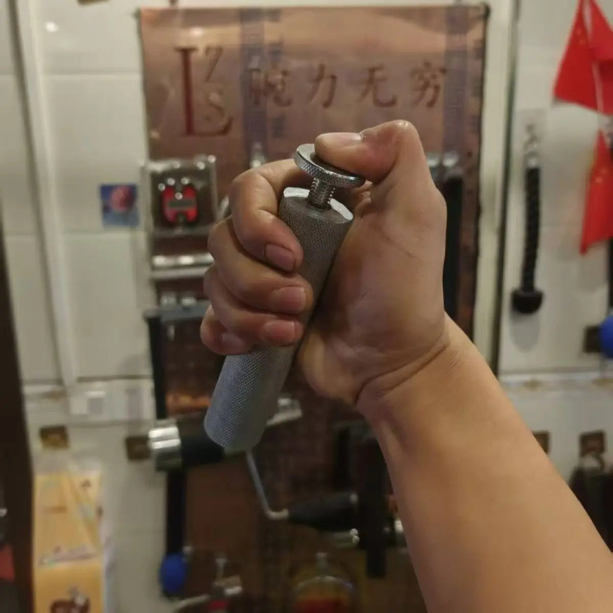 Fortalecedor de Polegar e Thenar em Alumínio — Hand Grip 3 Molas e Bastão Nylon