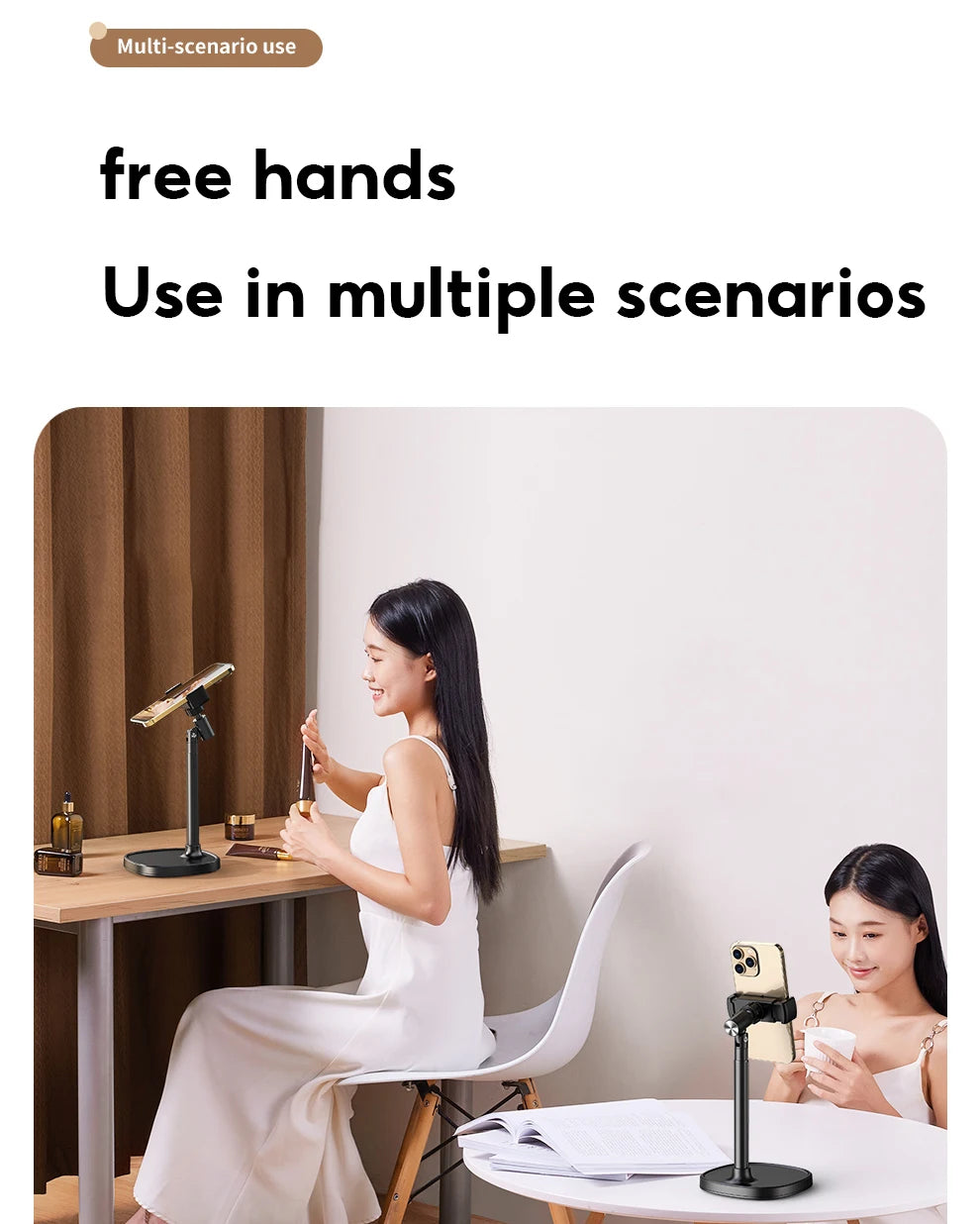 MoZhao Mobile Phone Magnetic Suction Stand Desktop Mobile Phone Stand Lift Adjustment Magsafe for IPhone 12/14/13promax TikTOK