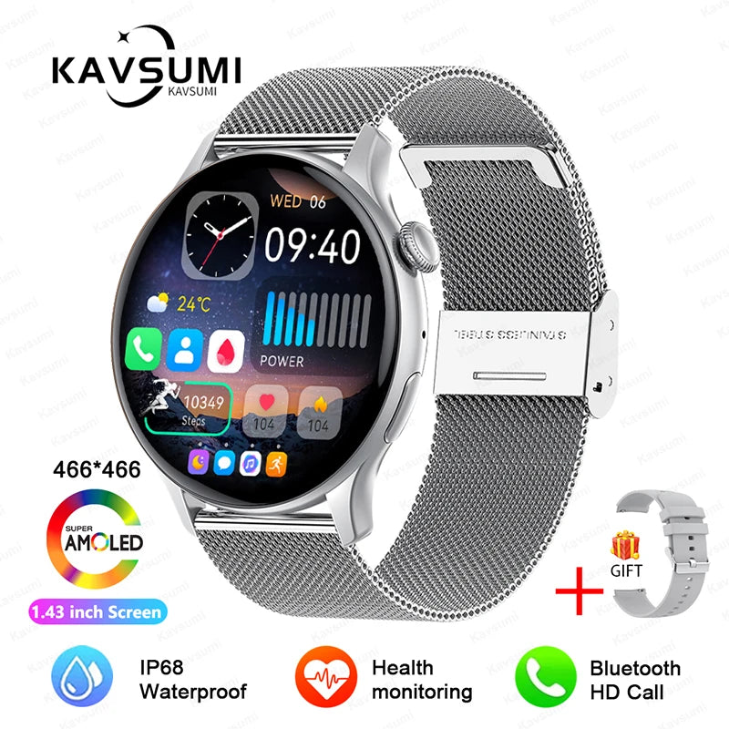 Smartwatch for Women AMOLED Screen Always Display Time NFC IP68 Waterproof Sports Call Women Smart Watch For Women Custom Dial