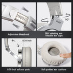 OneOdio Pro 10 — Headphones Over‑Ear Hi‑Res com Cabo 3.5/6.35 mm e Mic