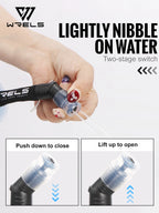 WRELS TPU Collapsible Soft Water Bottle for Hydration Pack Soft Flask Folding Water Bottles BPA-Free Sports Running Bottles