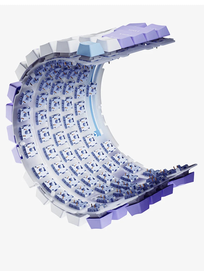 Ajazz AK820/AK820Pro Gaming Mechanical Keyboard Bluetooth 5.1/Wireless/C-Wired Customized Keyboard with Knob Hot Swapping Gasket