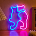 Chi-buy Cat LED Neon Sign USB Powered Neon Signs Night Light 3D Wall Art & Game Room Bedroom Living Room Decor Lamp Signs