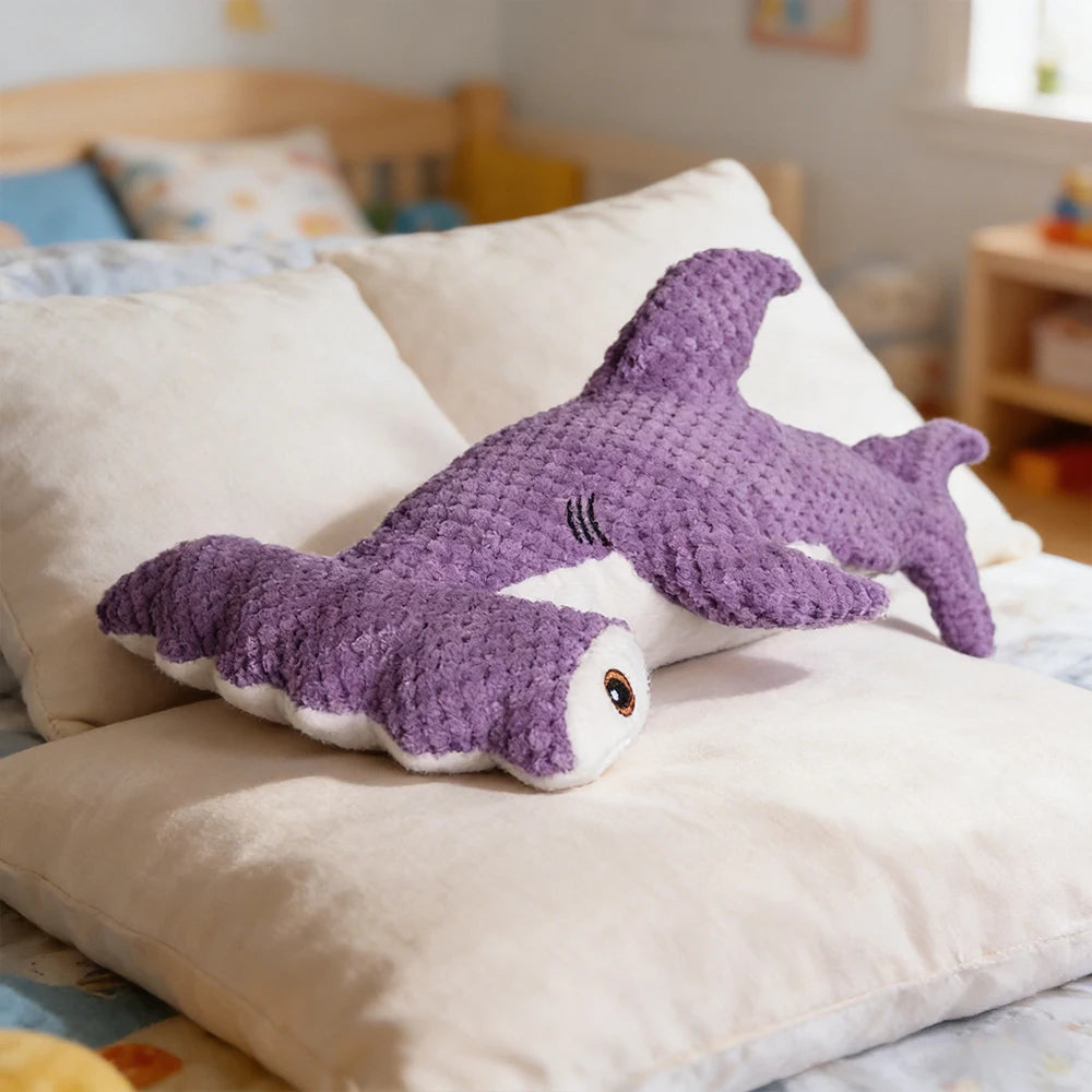 Peluche Tubarão Resistente com Som – Brinquedo Interativo de Dupla Camada