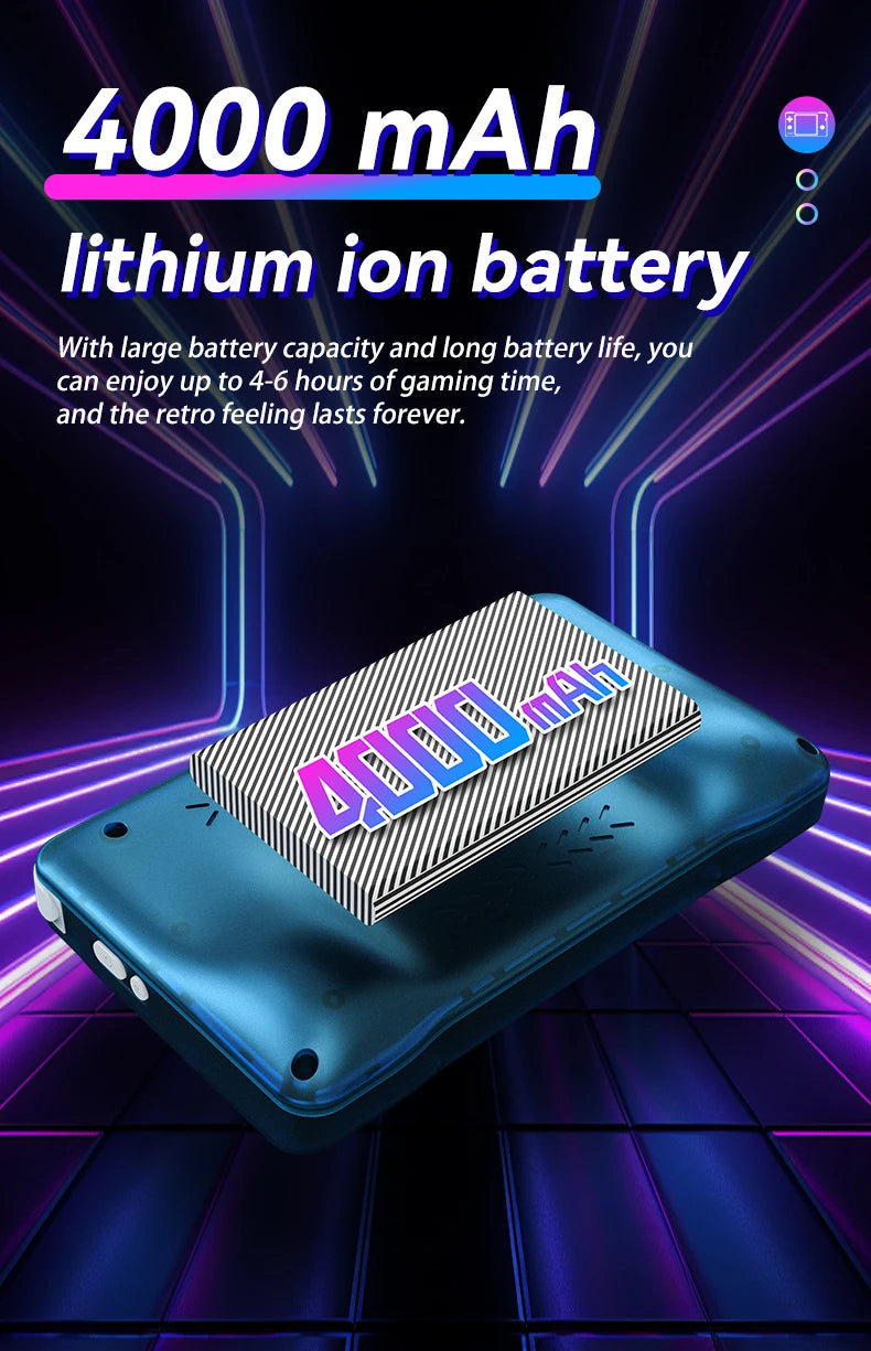 XF40H Retro Handheld Game Console Linux 4.0'' IPS Screen Supports 5G WiFi Glowing Rocker Portable Pocket Video 2 Player Gift