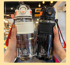 750ml/1000ml Large Capacity Sports Water Bottle Waterproof Plastic Water Cup Outdoor Travel Cycling Hiking Camping Gym Drinkware