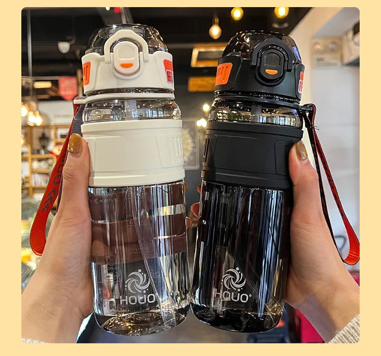 750ml/1000ml Large Capacity Sports Water Bottle Waterproof Plastic Water Cup Outdoor Travel Cycling Hiking Camping Gym Drinkware