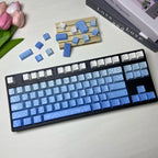 Line Gradient Side Shine Through Keycaps Cherry Profile PBT Custom Keycaps for 60% 65% 75% 96% 98% 100% Mechanical Keyboard