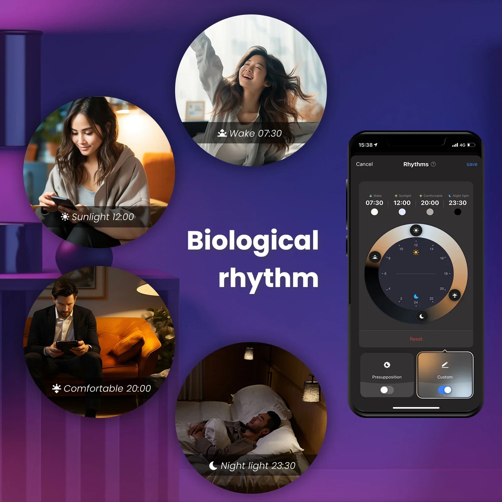 Lâmpada Smart MOES E14 RGB Matter/Tuya com Controlo por Voz