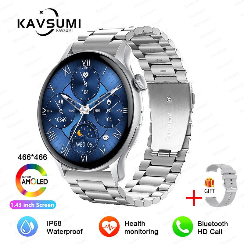 Smartwatch for Women AMOLED Screen Always Display Time NFC IP68 Waterproof Sports Call Women Smart Watch For Women Custom Dial