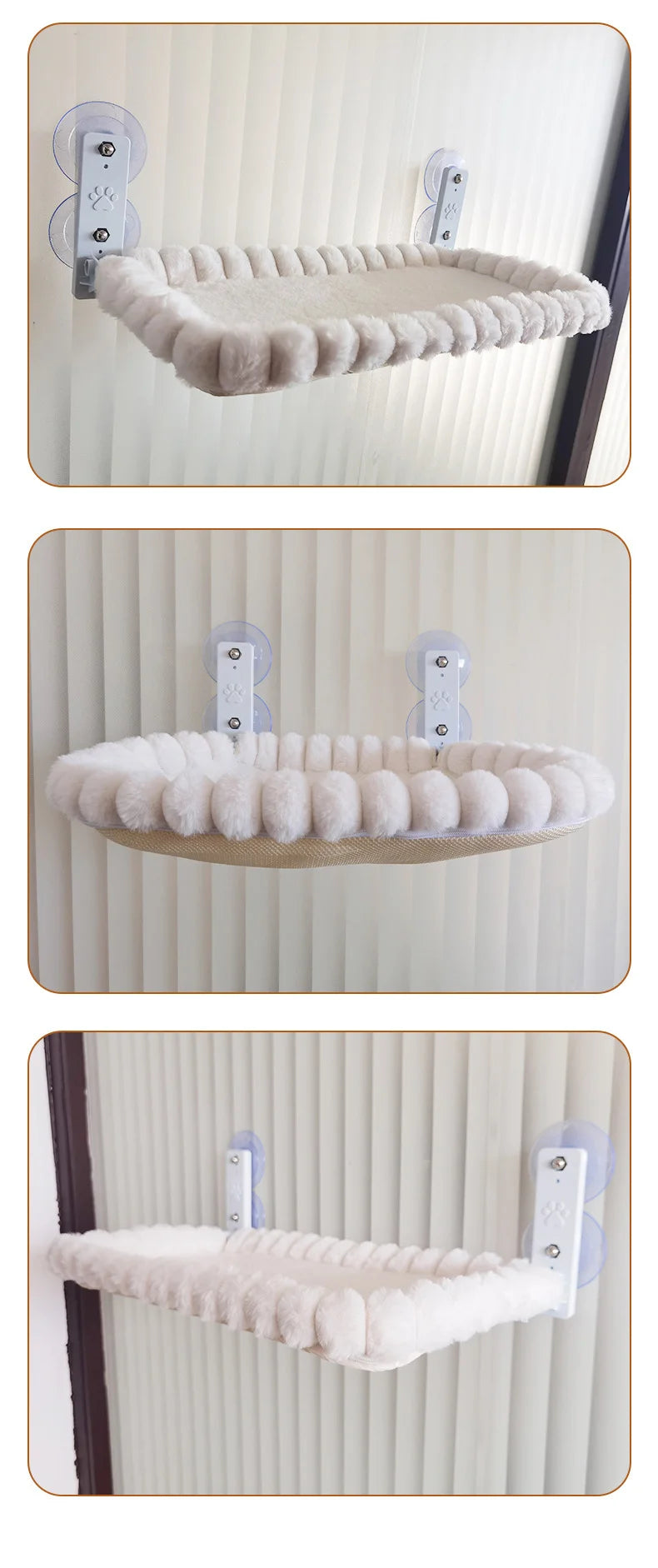 Cat Window Hammock with strong suction cups – Cozy Perch for indoor cats