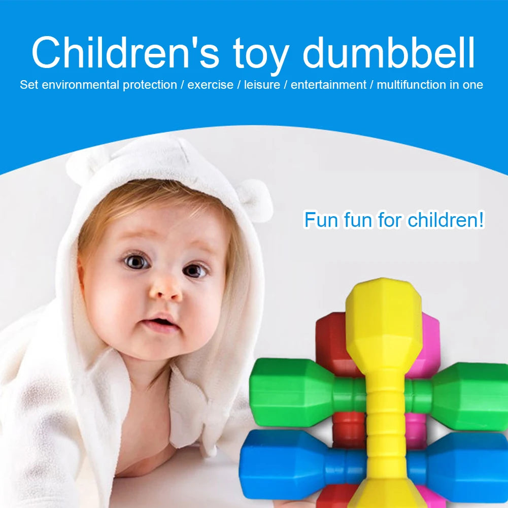 Ergonomic Home Hand Weights Fitness Equipment Fun Early Education Exercise PE Children Dumbbells, Gym, Outdoor Sports, 2Pcs Set