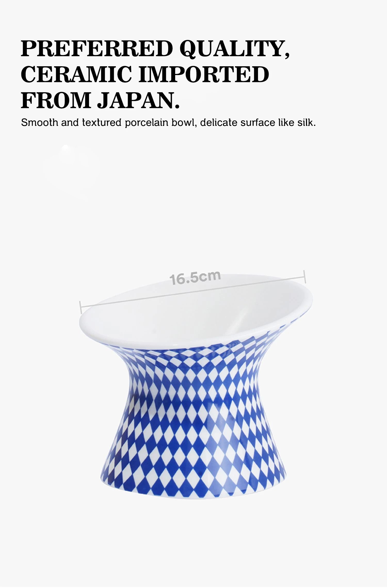 Ceramic Cat and Dog Bowls, Anti-Tip Pet Food Dishes Elevated base design protects cats' necks, suitable for small dogs and cats