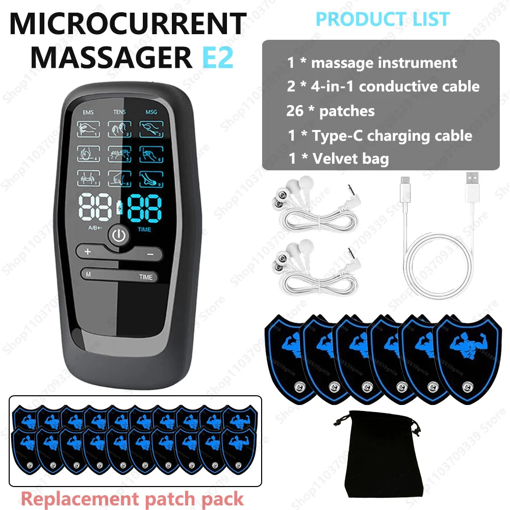 Ems Electric Muscle Stimulator Therapy High-Frequency Tens Muscle Stimulator Physiotherapy Pulse Body Massager Slimming Machine