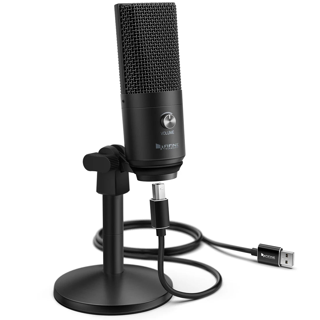 FIFINE K670B USB Microphone with gain control for multi-purpose recording and podcasting. Flash Sale with limited stock, fast shipping.