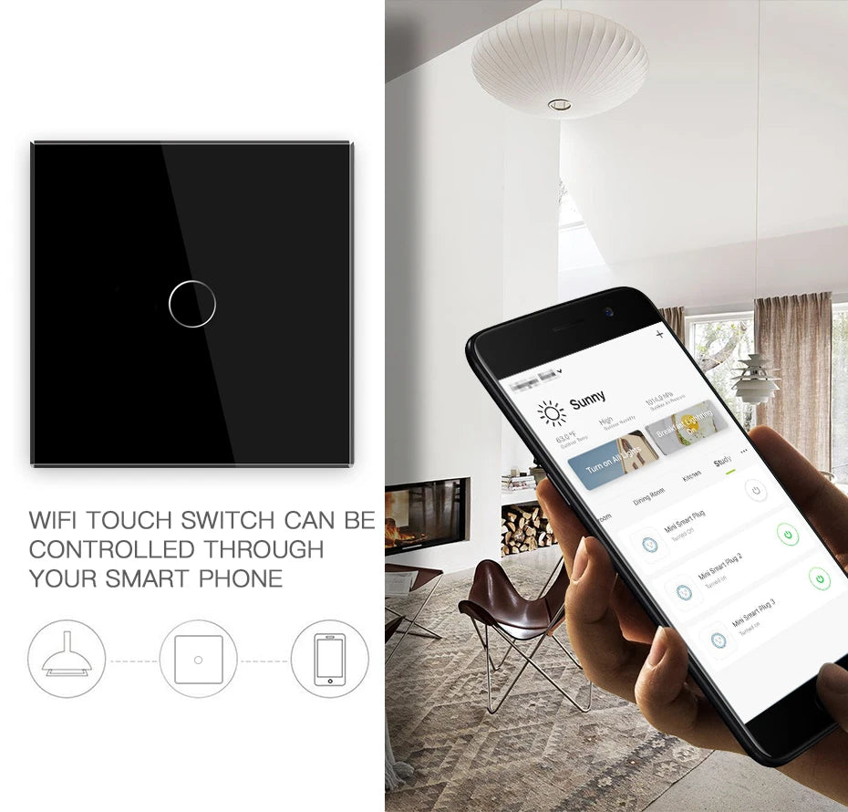 BSEED Zigbee Touch Switch — 1/2/3 Gang + Tomadas EU com Neutro