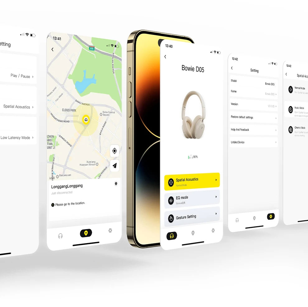 Baseus Bowie D05 Wireless Headphone Bluetooth 5.3 Earphone HIFI Level Headset 40mm Driver Foldable Over Ear Headphone 70H Time