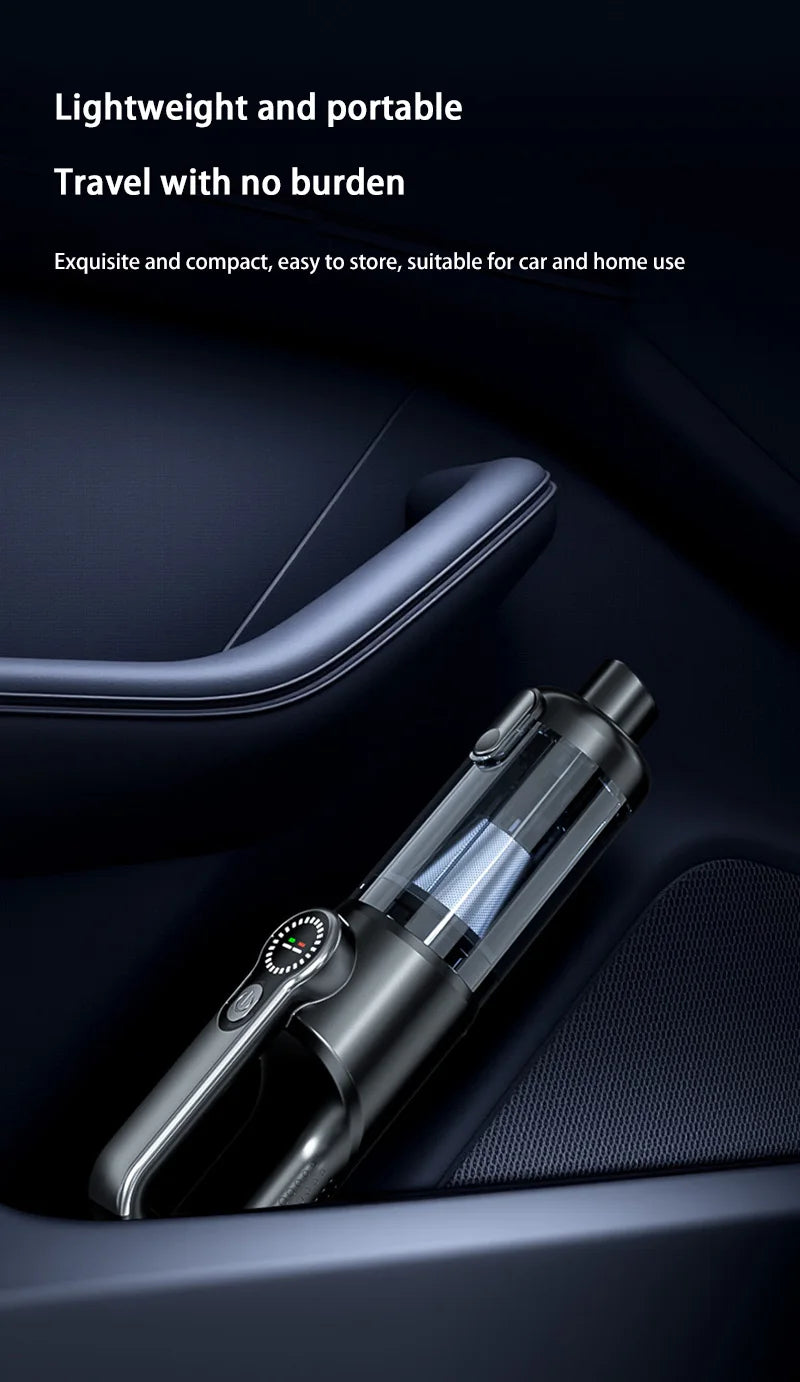 Cordless car vacuum cleaner, one-button dust removal, high-power portable vacuum cleaner, large suction mini vacuum cleaner.
