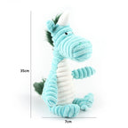Plush Dog Toy Animals Shape Bite Resistant Squeaky Toys Corduroy Dog Toys for Small Large Dogs Puppy Pets Training Accessories