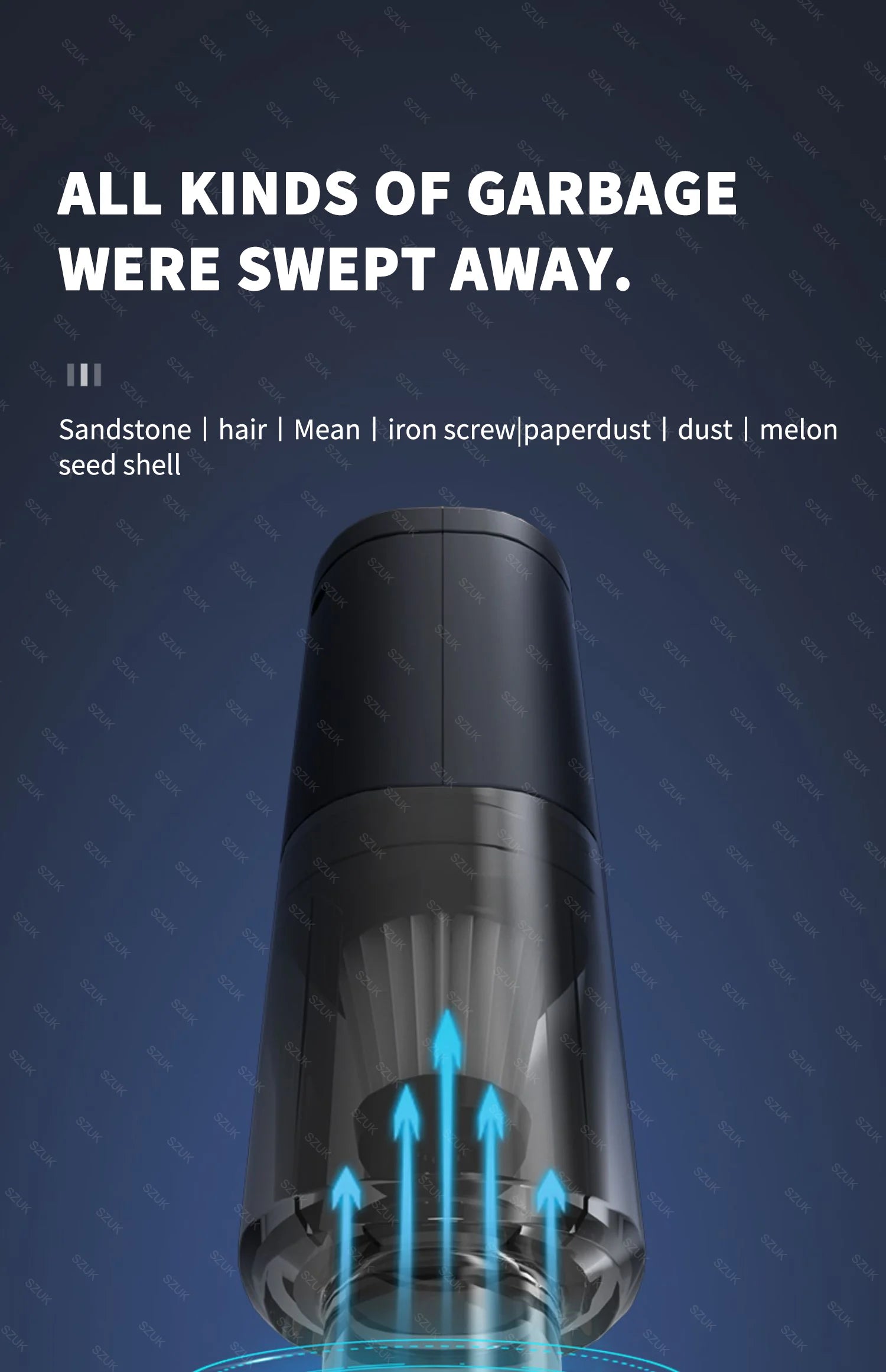 Mini Car Vacuum — Aspirador Portátil Sem Fios para Carro, Casa e Teclado