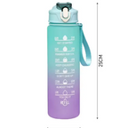 Sports Water Bottle with Time-Tracking Straw Leak Proof Locking Flip Cover for Easy Carry Ideal for Outdoor Adventures