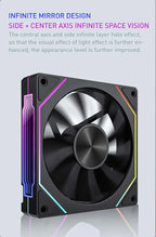 Ventoinha LDPCSJ Prism 5 Pro 120mm — ARGB, PWM 4‑PIN, Alto Fluxo