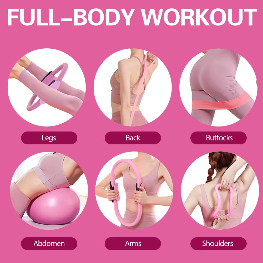 PilatesHome 13 Pro – Kit de Pilates com 13 Peças para Treino em Casa, Tonificação e Rotina Fitness Feminina