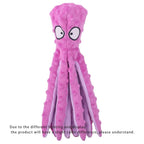 Dog Squeaky Toys Octopus - No Stuffing Crinkle Plush Dog Toys for Puppy Teething, Durable Interactive Dog Chew Toys for Small, M
