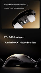 ATK DragonFly A9 Air Ultimate Wireless Gaming Mouse PAW3950 Ultra 42000DPI 750IPS 8KHz RGB Ergonomic Design for Windows MacOs