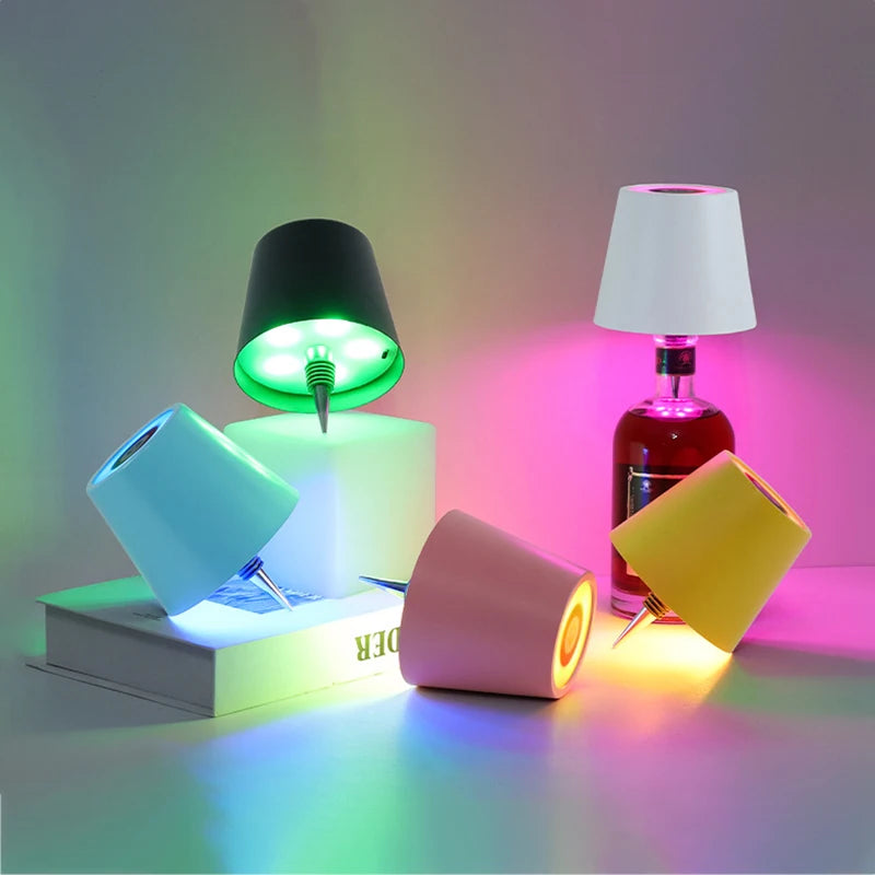 Wireless Table Lamp for Wine Bottles LED Bottle Light for Outdoor Use Touch Control Ideal for Restaurants Bars Festival Party