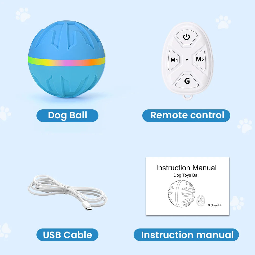 Remote-Controlled LED Light Up Rubber Dog Ball – Rechargeable Interactive Fetch Toy for Aggressive Chewers, IP65 Waterproof