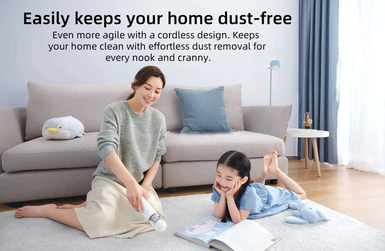 Aspirador Portátil MIJIA 13000PA Sem Fios para Casa e Carro, Power 120w