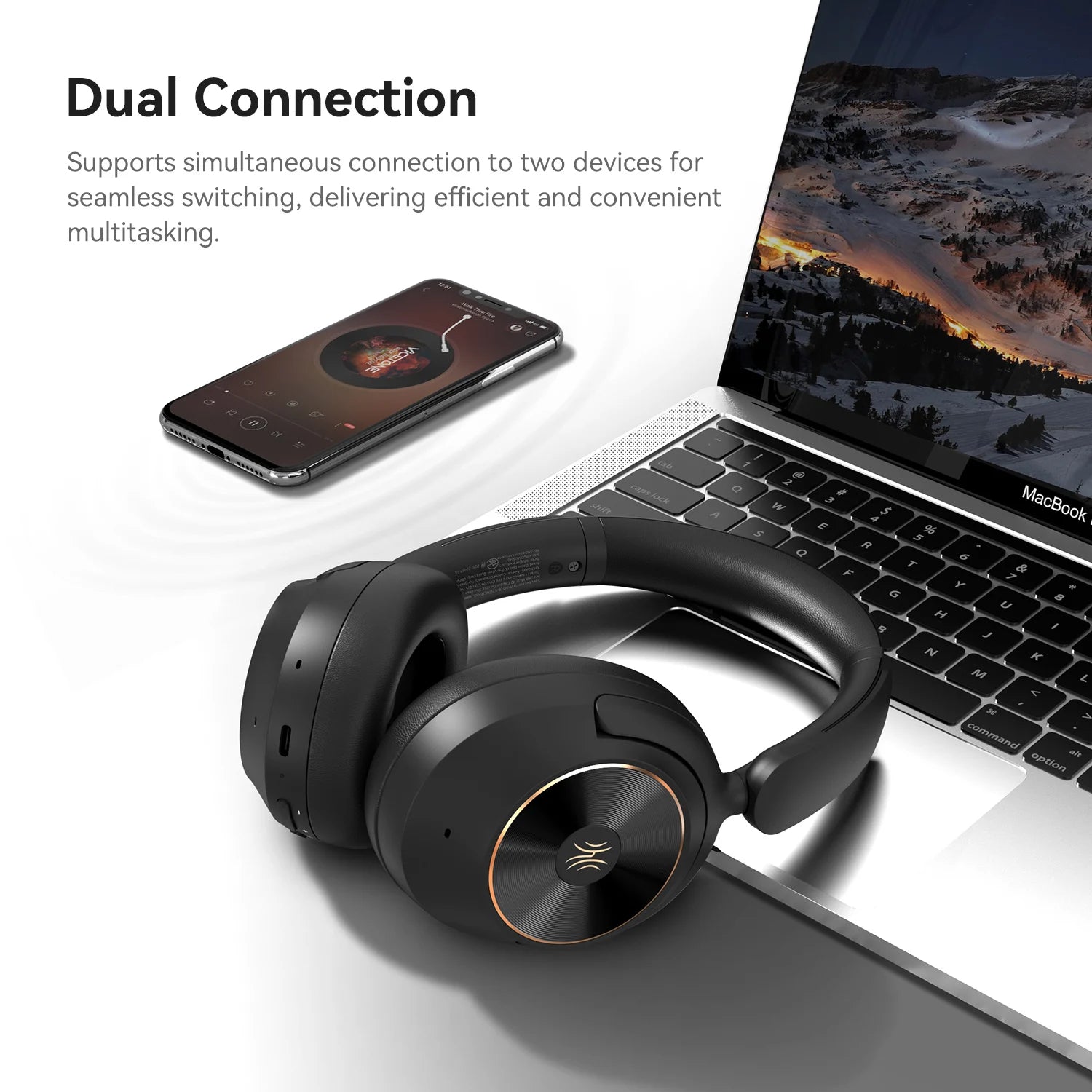 OneOdio A6 — Headphones Over‑Ear ANC 48 dB com LDAC Hi‑Res e App