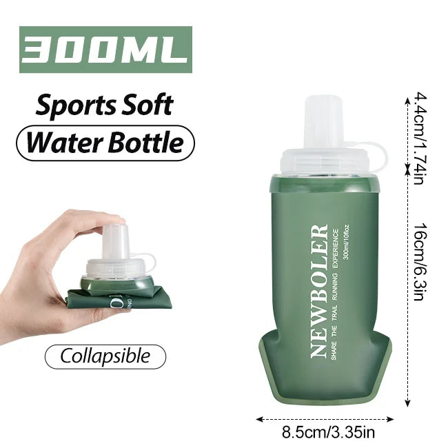 NEWBOLER Soft Flask em TPU – Garrafa Dobrável e Portátil para Corrida e Outdoor
