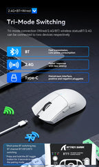 Attack Shark X11SE X11 PAW3311 Bluetooth Mouse, Tri-mode connectivity, Magnetic charging dock, Touchscreen, Ultralight gaming mouse